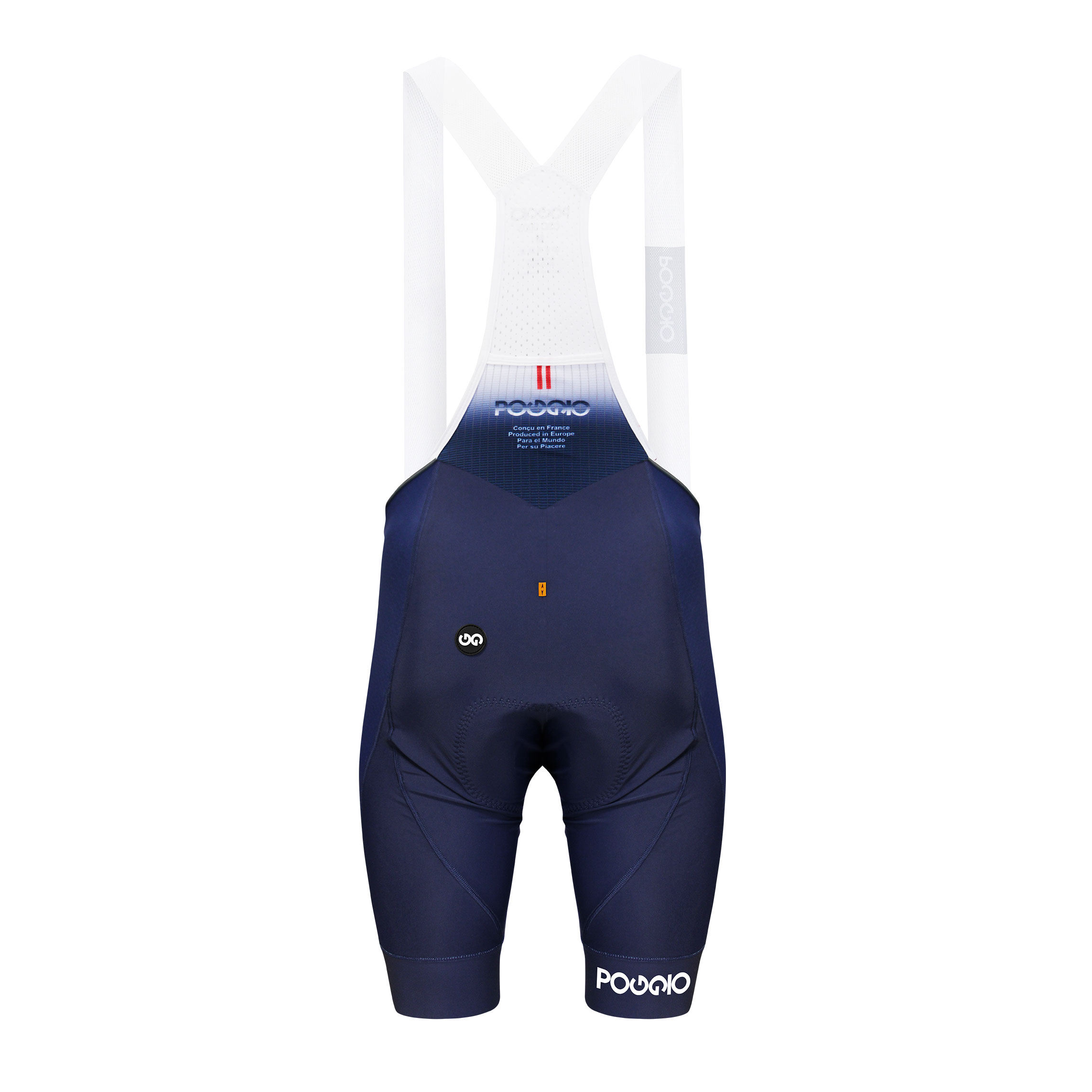 Poggio Cycling Bib Short - Intense Blue - White