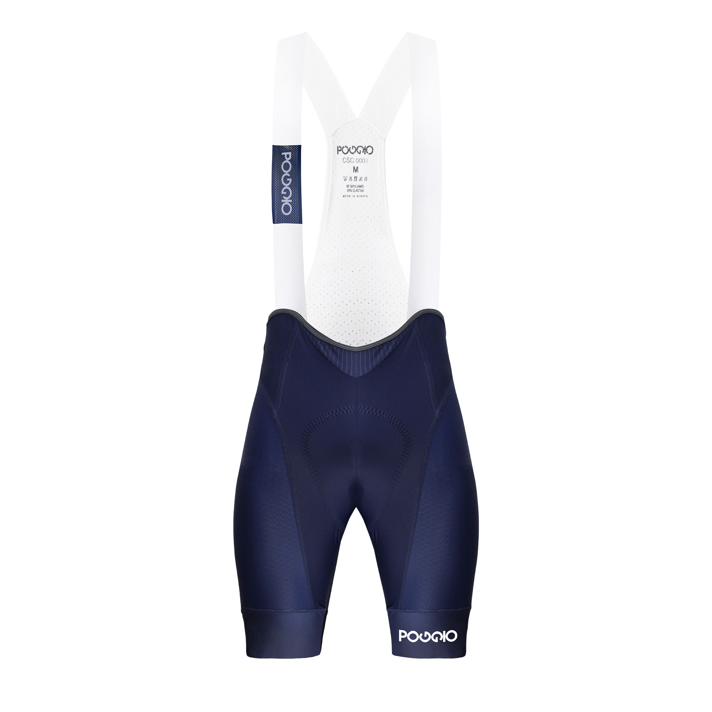 Poggio Cycling Bib Short - Intense Blue - White