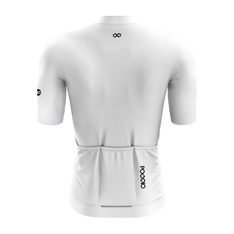 White cycling jersey for men