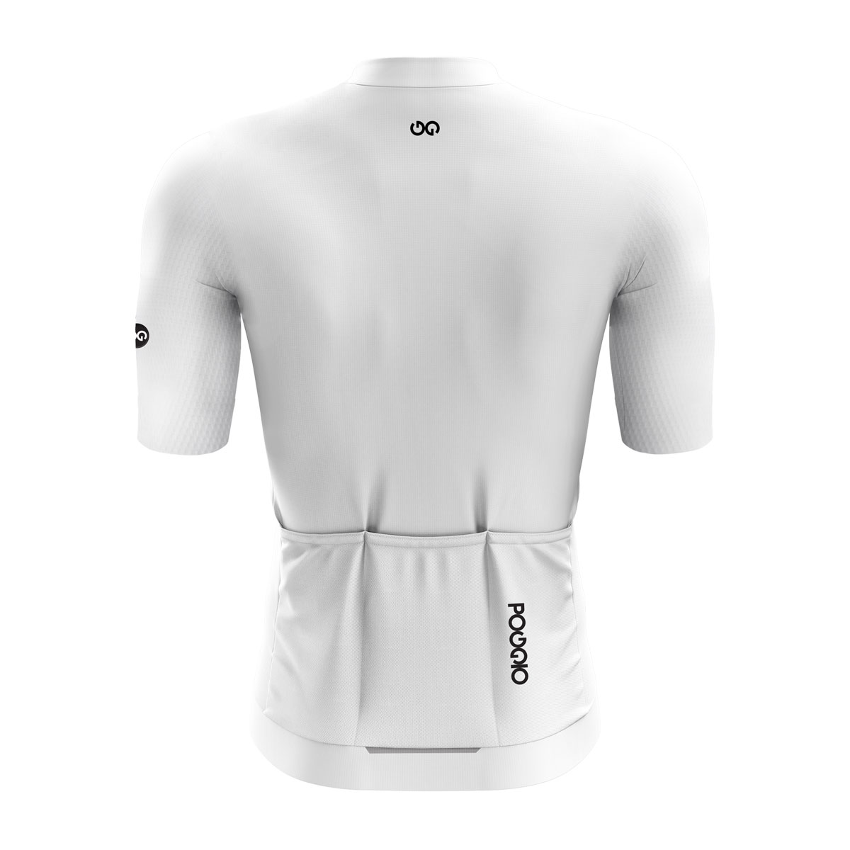 White cycling jersey for men